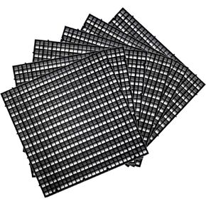 VERTUPET 6 Pack Aquarium Fish Tank Divider, 11.8 x 11.8 Inches Egg Crate Grid Divider, Aquascaping Plastic Grid for Bottom with 100PCS Nylon Cable Tie, Black