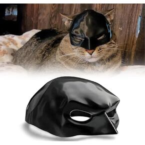Batcat Mask,Halloween Black Catbat Mask for Cats,Funny Halloween Costumes Accessories,Bat Cat Cosplay for Halloween or Everyday Fun （1PCS-5.1in）