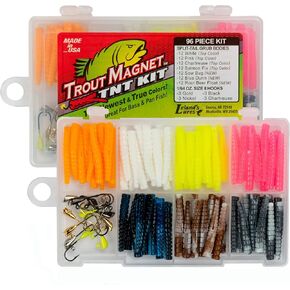Trout Magnet TNT 96 Piece Kit, Includes 12 Hooks and 84 Bodies, Great for Bass and Pan Fish