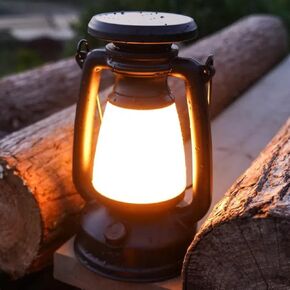 Solar Camping Lantern,Infinite Dimming Retro Horse Light,Rechargeable Desk Lamp Outdoor for Tent Hiking Camping