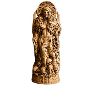 Hel Statue Goddess of Death,Norse Pantheon, Viking Pagan Asatru Heathen Goddess and God Scandinavian Gods Altar Mythology (Wood)