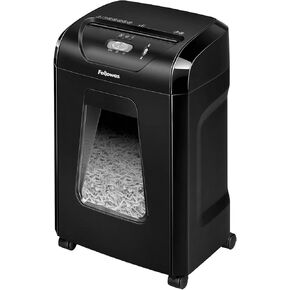 Fellowes Powershred 12C15 12-Sheet Crosscut Paper Shredder for Office and Home with Safety Lock, Black 4014401