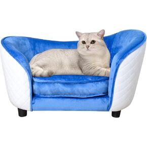 AFBKSS&BB Comfy Velvet Pet Sofa Bed for Small Cats - Convenient and Stylish