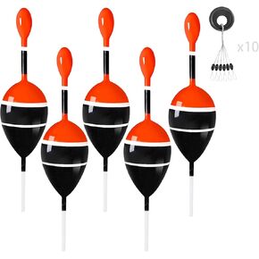 YOTO Slip Bobbers for Fishing,Balsa Wood Slide Fishing Floats Kit with Bobbers Stops,Slip Cork for Crappie Panfish Bass Trout