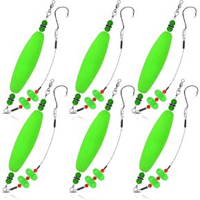 Catfish Float Rigs：Santee Rig Catfish Bait Floats Kit with Rattles & Noise - 8/0 Stainless Hooks for Monster Fish - Durable EVA Bobbers for Boat or Shore Fishing - Catfish Angler's Gift