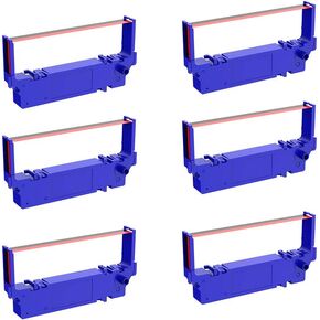 Bigger Compatible Ribbon Replacement for SP700 Printer Ribbon B/R Replacement for Star SP-700BR, RC-700BR, SP-712, SP-742 Ink Ribbon (Black and Red, 12-Pack)
