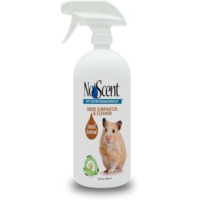 No Scent Small Animal Guinea Pig Cage Cleaner | Hamster & Rabbit Habitat Pet Odor Spray (32 Fl Oz / 946 mL)