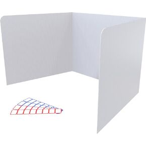 𝐏𝐚𝐜𝐤 𝐨𝐟 𝟐𝟎 𝐏𝐥𝐚𝐬𝐭𝐢𝐜 𝐄𝐚𝐬𝐲 𝐭𝐨 𝐃𝐢𝐬𝐢𝐧𝐟𝐞𝐜𝐭 Classroom Privacy Shields for Student Desks - Privacy Folders for Students - Test and Desk Dividers - 45.35 x 13.5 Inch