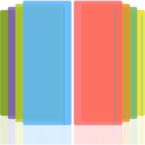Koogel 16Pcs Reading Guide Strips, 2 Sizes Reading Ruler Reading Tracking Highlight Strips Colored Overlays Bookmark Assorted Colors Helps with Dyslexia in Kuwait