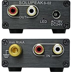 NA2 Phono Preamp for Turntable, Home Audio Stereo Phonograph Preamplifier for LP Vinyl Record Player, Turntable preamps with RCA line Output (MM-only)