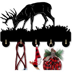 قرن الوعل جدار معطف الرف ديكور المنزل الحياة البرية الحيوان الحديثة خشبية جدار هوك الغزلان الصيد الجدار شماعات هنتر هدية، اليدوية تخزين المنزل الخشبي، كيرينغ سترة معطف شماعات in Kuwait