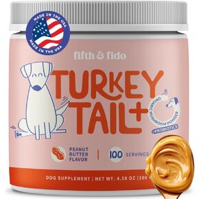 Mushroom Supplement for Dogs - Turkey Tail Mushroom for Dogs - Turkey Tail Mushroom Powder - Dog Probiotic - Real Mushrooms Turkey Tail - Mushroom Powder for Dogs - Probiotics for Dogs