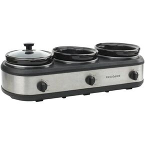 CULINARY CHEF SC3105-SS, Slow Cooker, Buffet Server 3 Pot, Food Warmer - Stainless