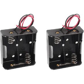 2pcs D Size Battery Holder 2 Slot D Cell Battery Holder 2X 1.5V 3V D Size Battery Case Box with Wire