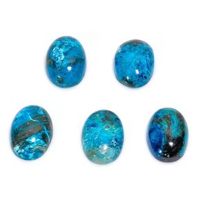 2 PCS, 14X10 MM, AURA GEMS Natural Chrysocolla, Cabochon, Oval Shape, Jewelry Making Stone Supply, Chakra Energy Healing Gemstone, Real Crystal, Birthstone, Wholesale deal