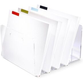 russell+hazel Acrylic File Box Slim, Clear, 4.5" x 12.25" x 10" in Kuwait