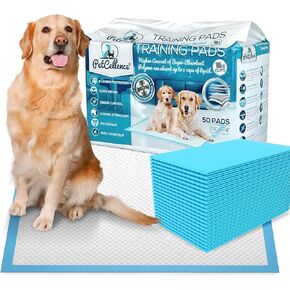 Puppy Training Pads 50 Count - 24" x 24" Large Pee Pads for Dogs - Anti Slip Adhesive Tapes & Ultra Absorbent Dog Pads - Protect Floors & Carpets