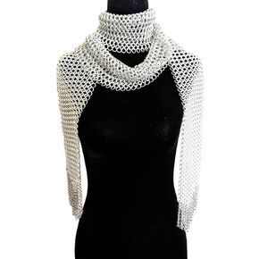 Handcrafted aluminum butted chainmail muffler Handcrafted aluminum butted chainmail scarf Aluminum butted chainmail muffler Aluminum butted chainmail scarf
