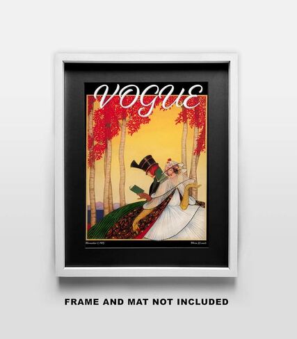 Vogue 1915 Beautifully Restored Cover Art Print - 11x14 Unframed Photo Art - Gift for those passionate about Fashion or Vintage Wall Art. For Dorm Room, Bedroom, Party Cave - Decor Poster Under $20 in Saudi Arabia