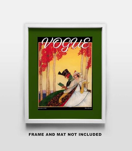 Vogue 1915 Beautifully Restored Cover Art Print - 11x14 Unframed Photo Art - Gift for those passionate about Fashion or Vintage Wall Art. For Dorm Room, Bedroom, Party Cave - Decor Poster Under $20 in Saudi Arabia