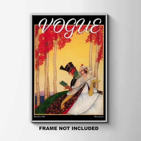 Vogue 1915 Beautifully Restored Cover Art Print - 11x14 Unframed Photo Art - Gift for those passionate about Fashion or Vintage Wall Art. For Dorm Room, Bedroom, Party Cave - Decor Poster Under $20 in Saudi Arabia