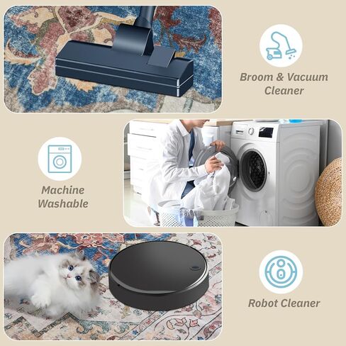 سجادة منطقة KEKUOU مقاس 2 × 4 سجادة قابلة للغسل، سجادة أرضية طاردة للماء غير قابلة للانزلاق للمدخل، المطبخ، المدخل الداخلي للباب الأمامي، الدخول، غرفة الأطفال (2'* 4'، أزرق/متعدد) in Kuwait