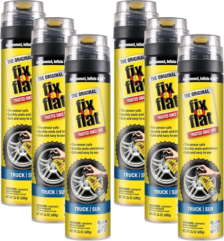 Slime Fix-A-Flat S60430 Aerosol Emergency Flat Tire Repair and Inflator, for Large Tires, Eco-Friendly Formula, Universal Fit for All Cars and Small Trucks/SUVs, 20 oz. (Pack of 1) in Kuwait