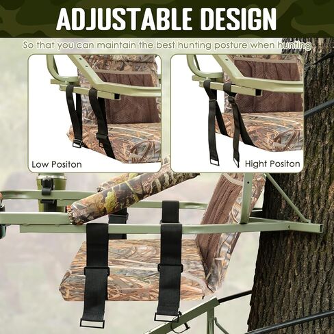 استبدال مقعد شجرة PUNCHMAN، وسادة مقعد حامل شجرة قابلة للتعديل للصيد، مقاعد شجرة مموهة شديدة التحمل لكرسي الصيد، ملحقات صيد الغزلان ومعدات تسلق الأشجار in Kuwait