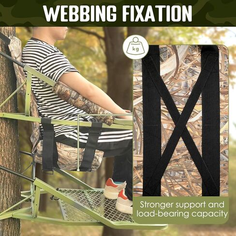 استبدال مقعد شجرة PUNCHMAN، وسادة مقعد حامل شجرة قابلة للتعديل للصيد، مقاعد شجرة مموهة شديدة التحمل لكرسي الصيد، ملحقات صيد الغزلان ومعدات تسلق الأشجار in Kuwait