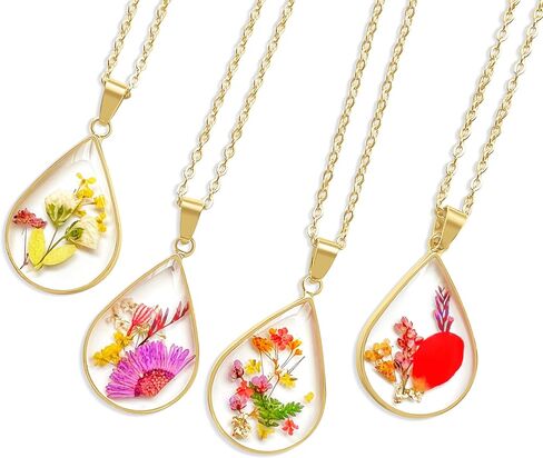 Marigold Pendant Handmade Necklaces – Birth Flower Necklaces for Women, Personalized Necklace Flower Jewelry, Best Friend Necklaces, October Birthday Gifts for Women, Perfect Christmas Gift in Saudi Arabia