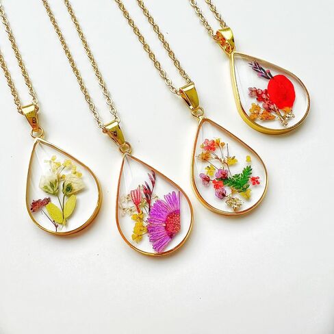 Marigold Pendant Handmade Necklaces – Birth Flower Necklaces for Women, Personalized Necklace Flower Jewelry, Best Friend Necklaces, October Birthday Gifts for Women, Perfect Christmas Gift in Saudi Arabia