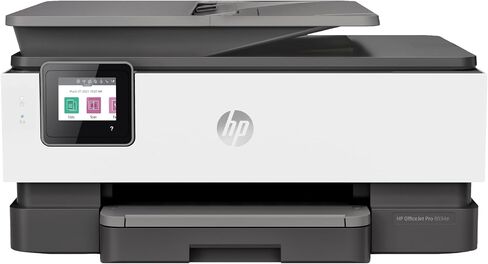 طابعة HP OfficeJet Pro 8034e لاسلكية الكل في واحد ملونة مع حبر فوري لمدة عام كامل، أبيض in Saudi Arabia