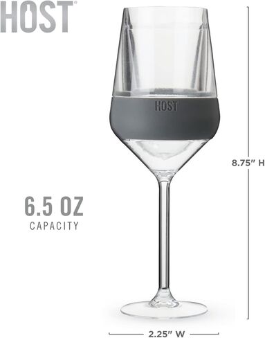 Host Wine Freeze Stemmed Wine Glasses, 6.5oz Set of 4 Cooling Cups, Mother's Day Gifts, Gifts for Wife, Mom Birthday Gifts, Gifts for Women, Tinted in Saudi Arabia