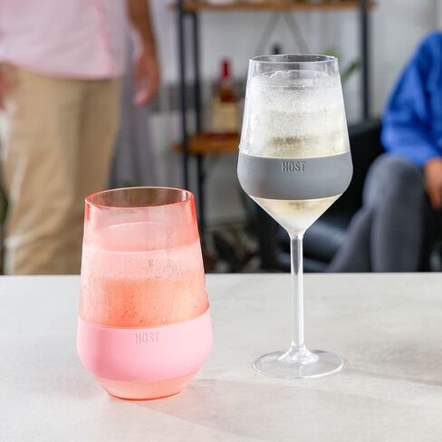 Host Wine Freeze Stemmed Wine Glasses, 6.5oz Set of 4 Cooling Cups, Mother's Day Gifts, Gifts for Wife, Mom Birthday Gifts, Gifts for Women, Tinted in Saudi Arabia