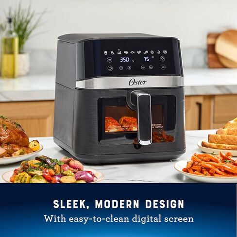 Oster Air Fryer, 6 Quart Digital Air Fryer, Large Air Fryer with Window in Kuwait