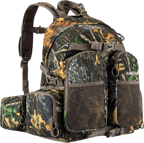 Hunting Backpack for Men Camo Hunting Day Pack for Rifle Bow 35L | Silent fabric, Daypack for Rifle Bow Carry System, Waterproof Camo ，Versatile and roomy，Hunting gifts for men Hunting gear in Saudi Arabia