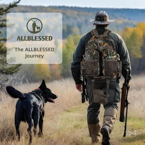 Hunting Backpack for Men Camo Hunting Day Pack for Rifle Bow 35L | Silent fabric, Daypack for Rifle Bow Carry System, Waterproof Camo ，Versatile and roomy，Hunting gifts for men Hunting gear in Saudi Arabia