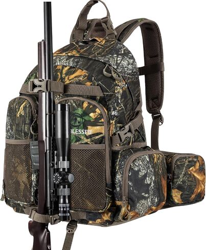 Hunting Backpack for Men Camo Hunting Day Pack for Rifle Bow 35L | Silent fabric, Daypack for Rifle Bow Carry System, Waterproof Camo ，Versatile and roomy，Hunting gifts for men Hunting gear in Saudi Arabia