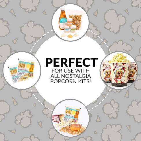 Nostalgia Classic Electric Stirring Popcorn Maker, Makes 8 Cups, Large Lid Doubles as Serving Bowl, Quick Heat Technology, for Kettle Corn and Roasted Nuts, Black in Kuwait