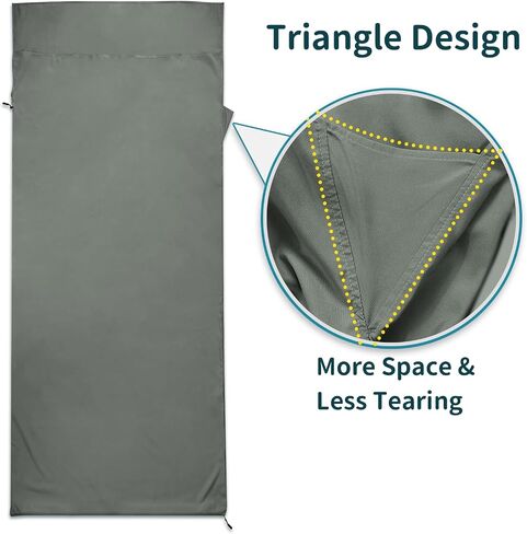 Sleeping Bag Liner,14oz Ultralight Sefl Tan Sleep Sack with 2 Way Zipper, Expose Feet Separately, Adult Sleep Sack & Travel Sheets for Camping, Hiking, Traveling Backpacking,Hotel in Kuwait