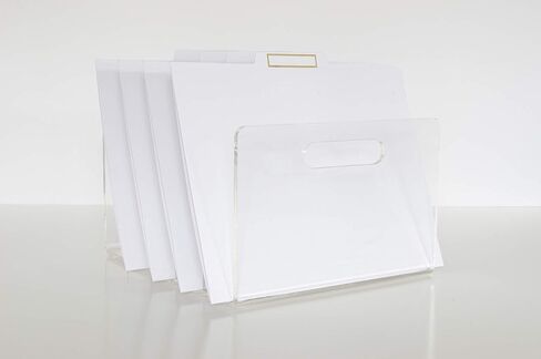 russell+hazel Acrylic File Box Slim, Clear, 4.5" x 12.25" x 10" in Kuwait