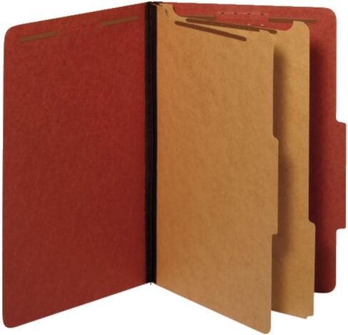 Pendaflex Recycled Classification File Folders, 1 Divider, 2" Embedded Fasteners, 2/5 Tab Cut, Legal Size, Light Blue, Box of 10 (28777R) in Kuwait