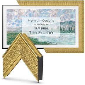 Deco TV Frames - Gatsby Gold Smart Frame Compatible ONLY with Samsung The Frame TV (Fits 2021-2024 Frame TV, 65")