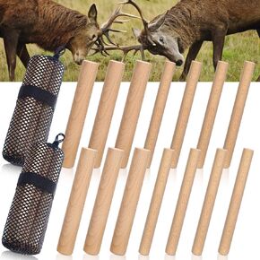 2 Set Deer Grunt Call and Rattle Bag Deer Call for Whitetail Deer Calls for Hunting Grunt Calls for Whitetail Deer Portable Deer Hunting Calls, Realistic Deer Antlers Rattling Sound