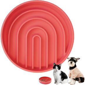Small Dog Slow Feeder Bowl Puppy,Slow Feeder Cat Bowl Wet Food,Cat Slow Feeder Dog Mini Small Breed 1/2 Cup, Silicone Slow Eating Fast Eater,Maze Feeder Puzzle,Cat&Extra Small Dog Enrichment Lick Bowl
