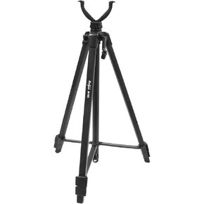 HUNTPAL Portable Hunting Tripod Stand Shooting Stick Gun Rifle Rest with Height Adjustment Center Column, 25"-68" Leg Length Adjustable Aluminum Shooting Tripod Support with Removable V Yoke Head