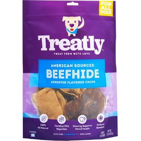 American Sourced Beefhide Chips Dog Chew Treats - Chicken & Beef Flavor, 22oz/1 Pack