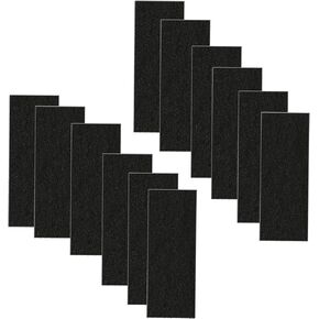 12 Pack Activated Carbon Filters for Nature's Miracle Oval Hooded Flip Top Cat Litter Box, 8 Inch x 3 Inch Trimmable Pads