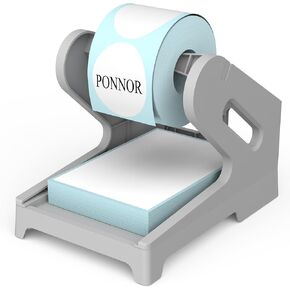 PONNOR Label Holder Thermal Label Holder for Rolls and Fanfold Labels Shipping Label Stand Desktop Printer DIY Accessory Supplies for Home, Office (Pink)