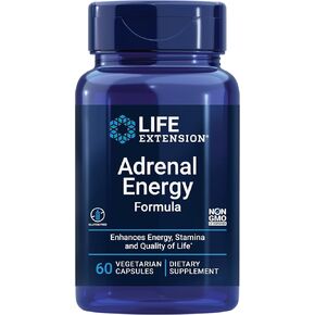 Life Extension Adrenal Energy Formula Supports Energy, Focus & Broad Spectrum Healthy Stress Response with Holy Basil, Cordyceps, Bacopa & Ashwagandha- Non-GMO, Gluten Free - 120 Vegetarian Capsules